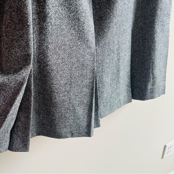 BROOKS BROTHERS tweed Classic Gray size 12 Skirt 100% Wool Academia Professional - Picture 5 of 10